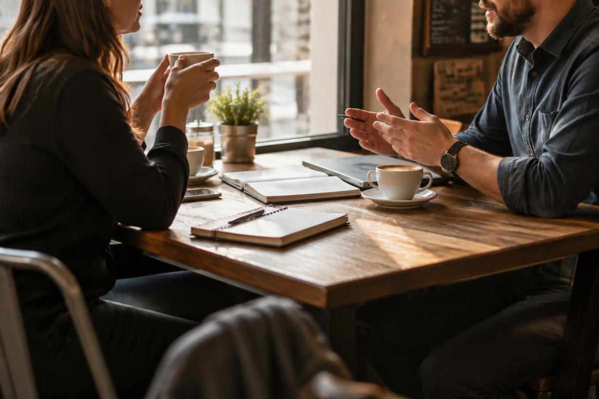 Illustrative meeting setting, not a ScalePath client or team photograph